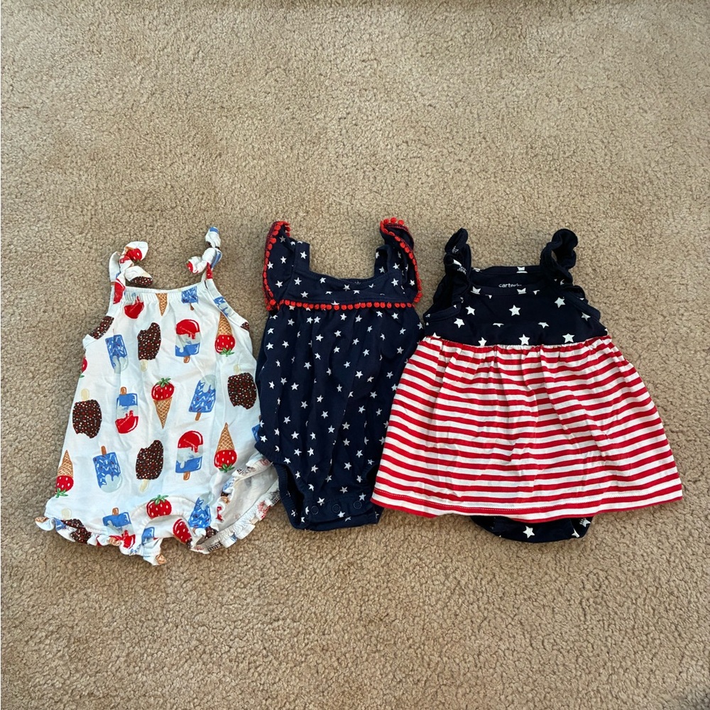 Baby girl July 4th outfits